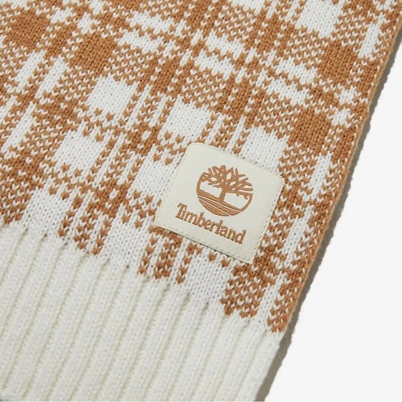 TIMBERLAND || Gold Plaid Scarf. Sz. OS - Picture 5 of 10